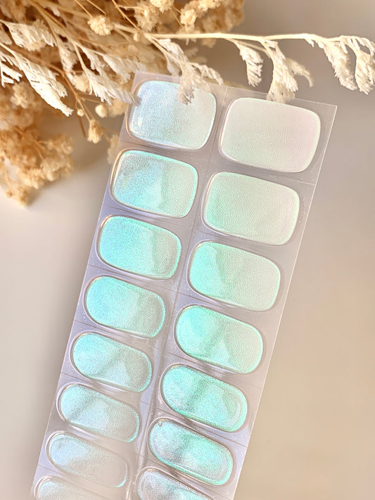 Soft Pink Pearlescent Semi-Cured Gel Nail Stickers