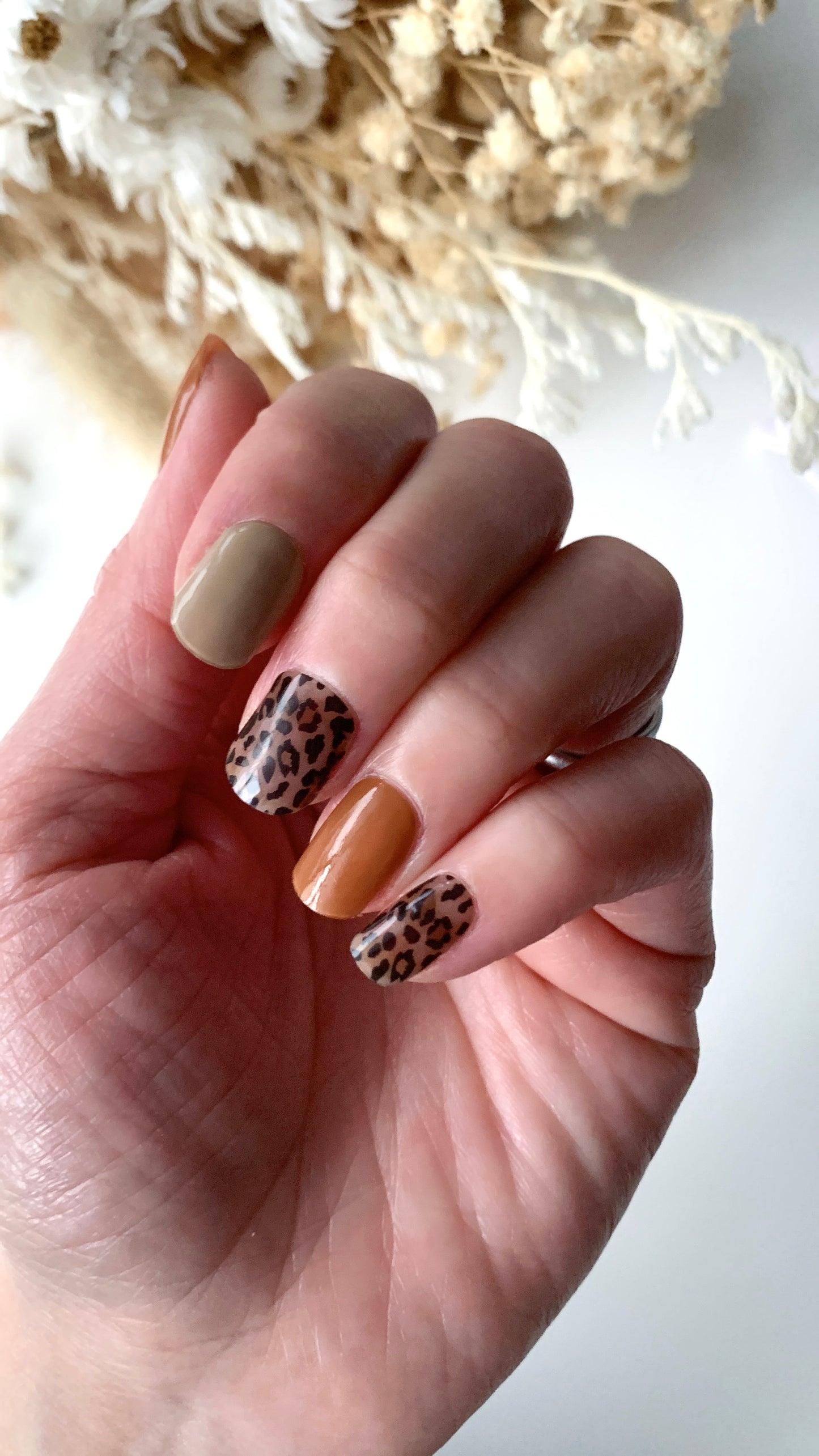 Leopard Print Semi-Cured Gel Nail Stickers