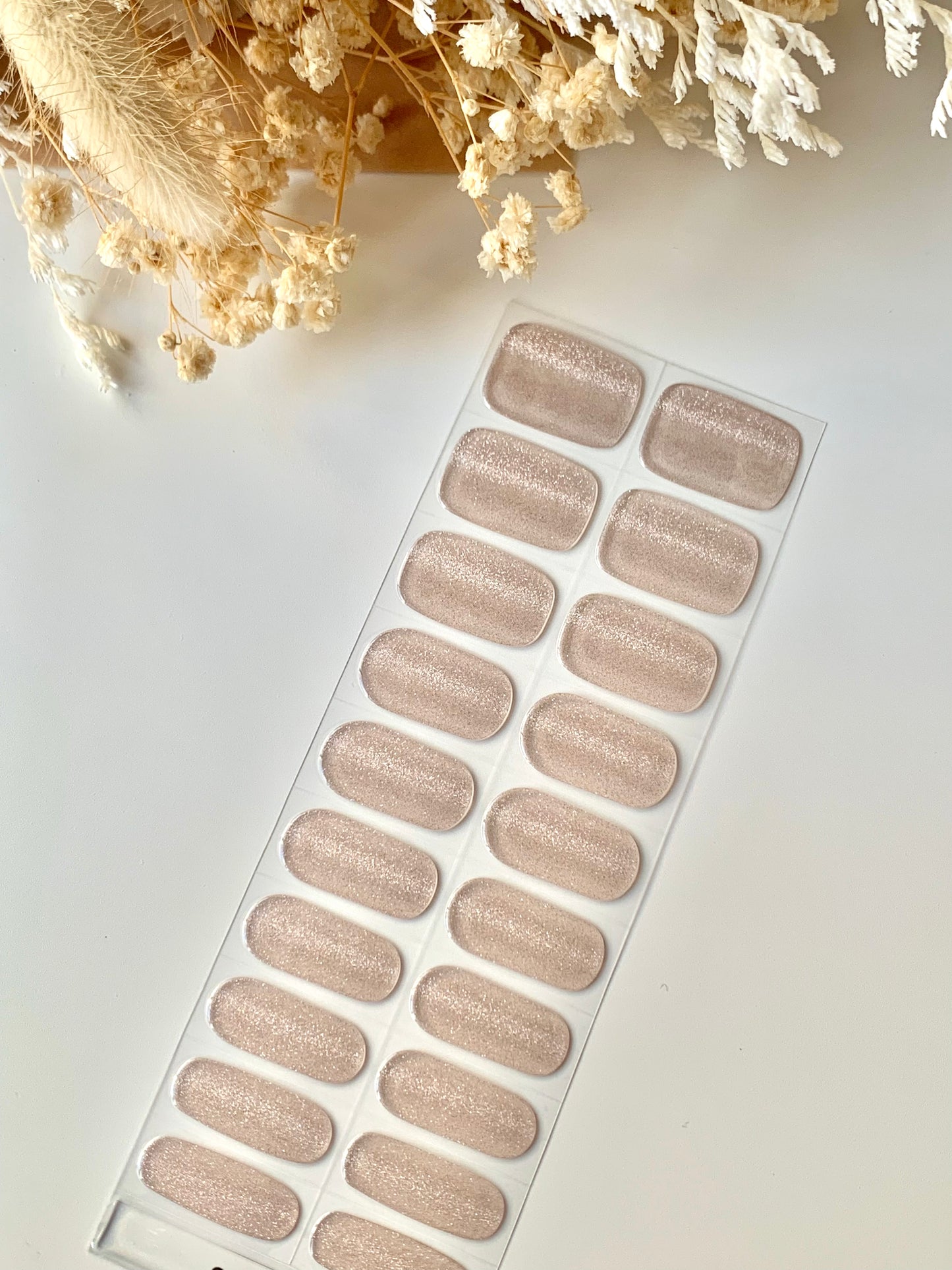 Champagne Blonde(Cat Eye) Semi-Cured Gel Nail Stickers