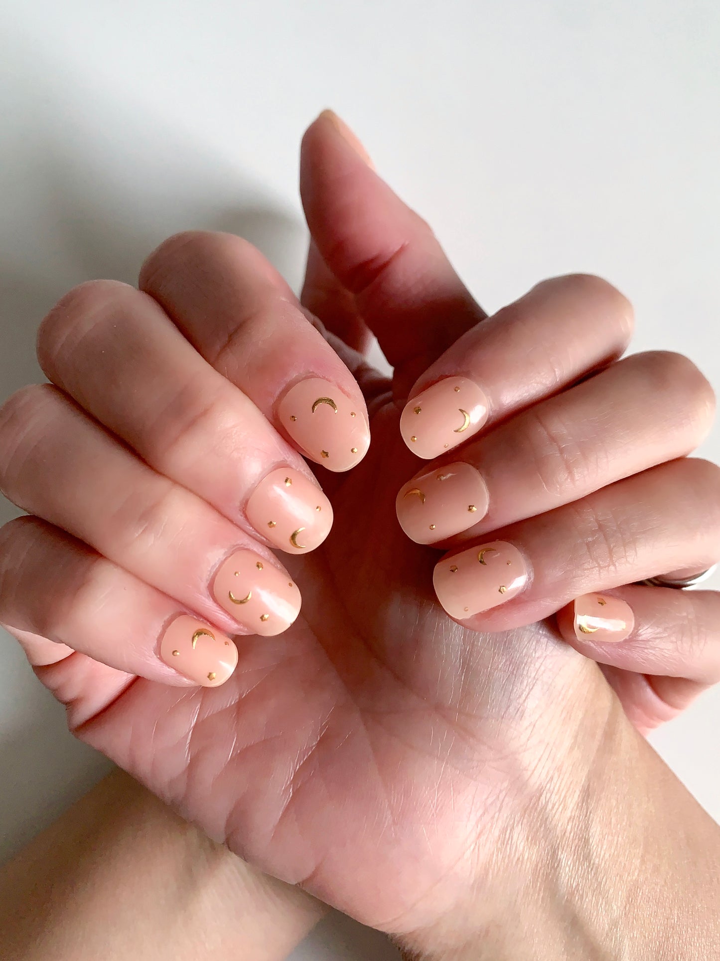 Naked Stars and Moon Semi-Cured Gel Nail Stickers