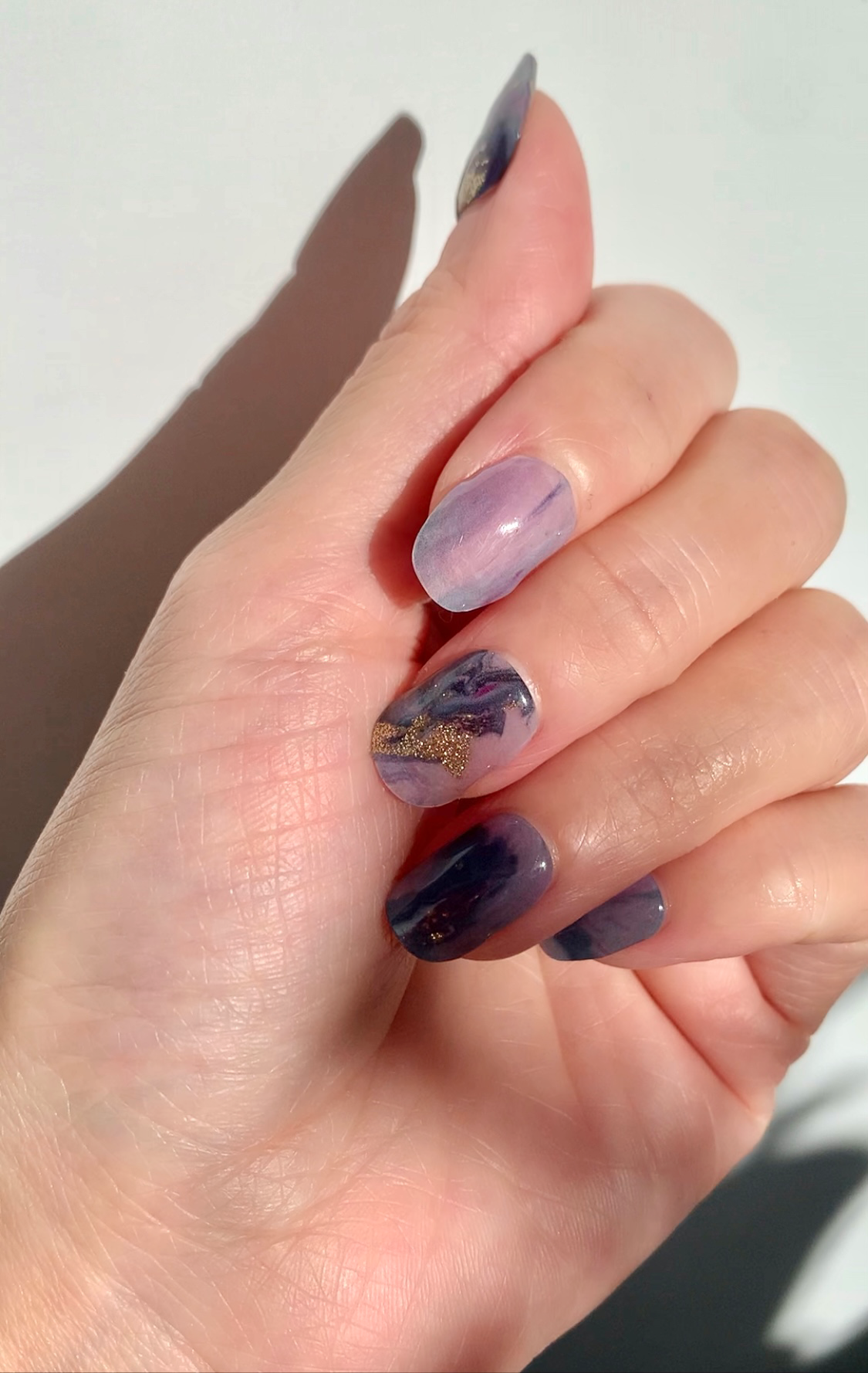 Azurite Blue Semi-Cured Gel Nail Stickers