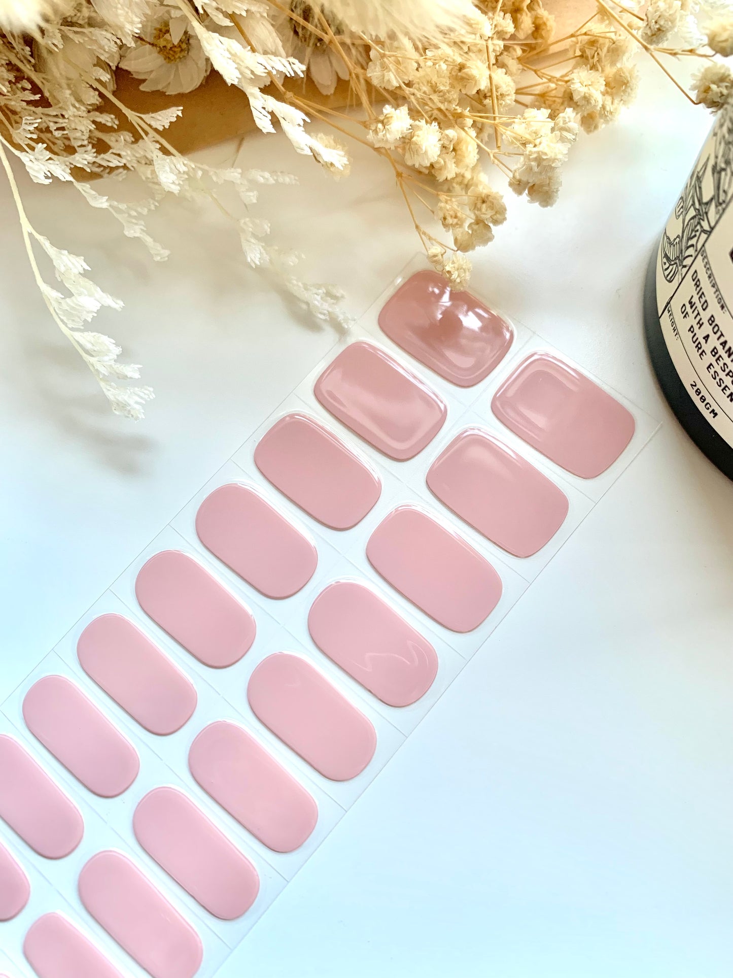 Mademoislle Pink Semi-Cured Gel Nail Stickers