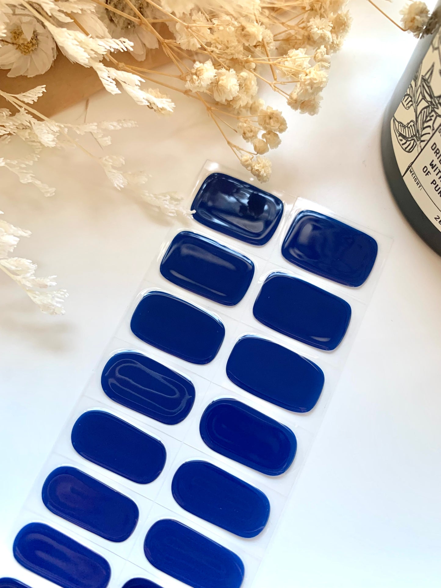 Midnight Blue Semi-Cured Gel Nail Stickers
