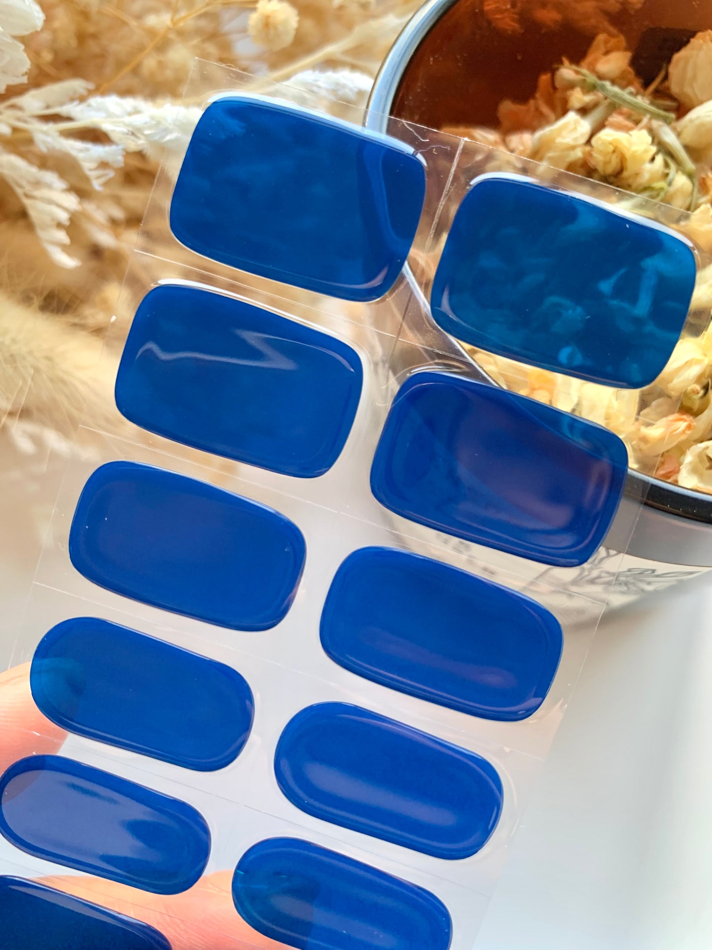 Midnight Blue Semi-Cured Gel Nail Stickers