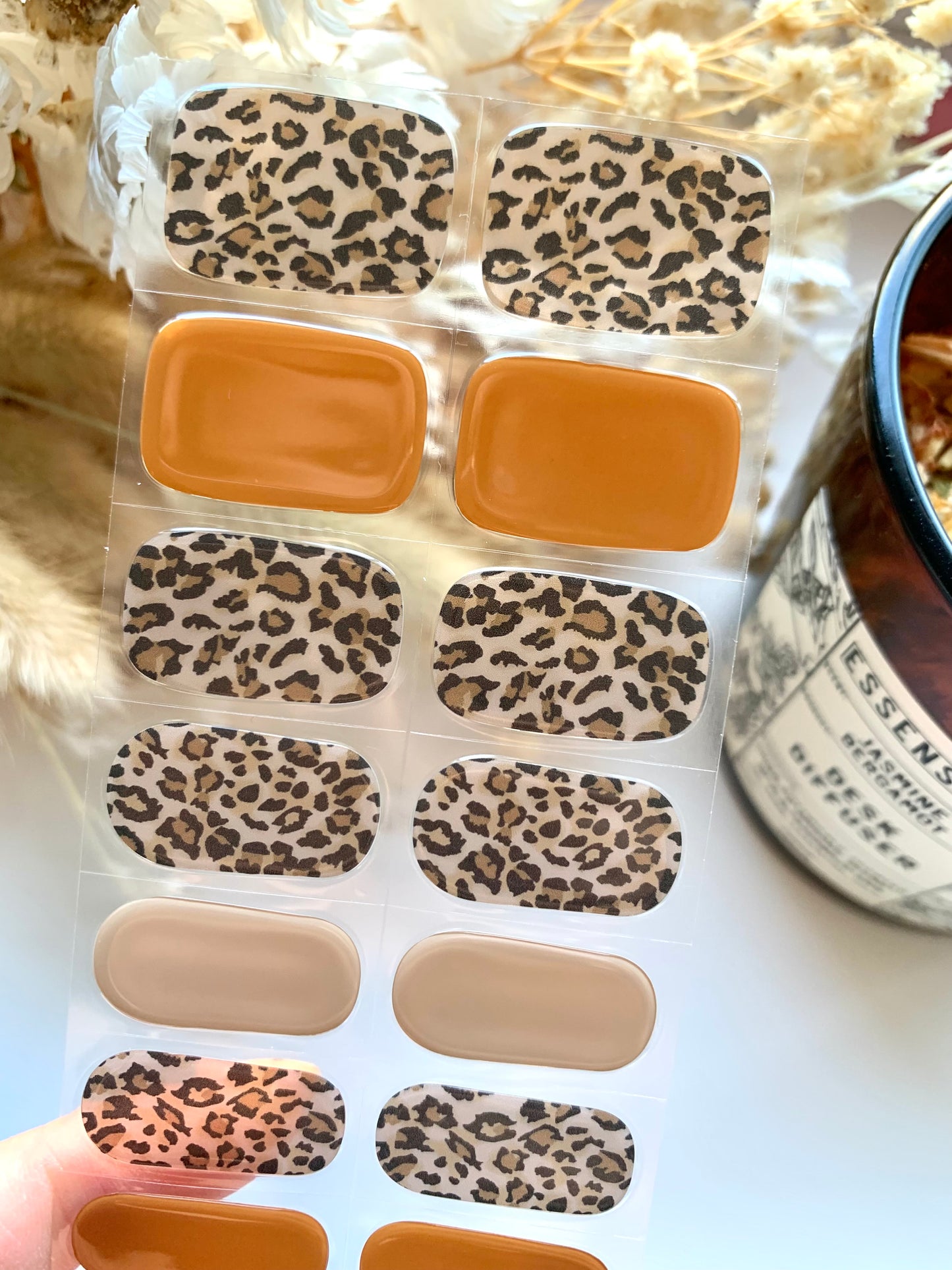 Leopard Print Semi-Cured Gel Nail Stickers