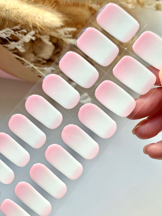 Pink Ombre Semi-Cured Gel Nail Stickers
