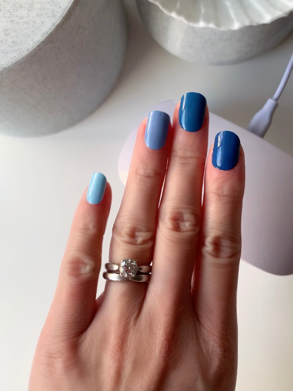 Acqua Blue Semi-Cured Gel Nail Stickers