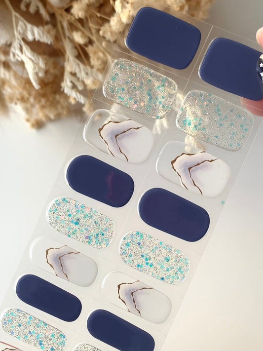 Ocean Breeze Semi-Cured Gel Nail Stickers