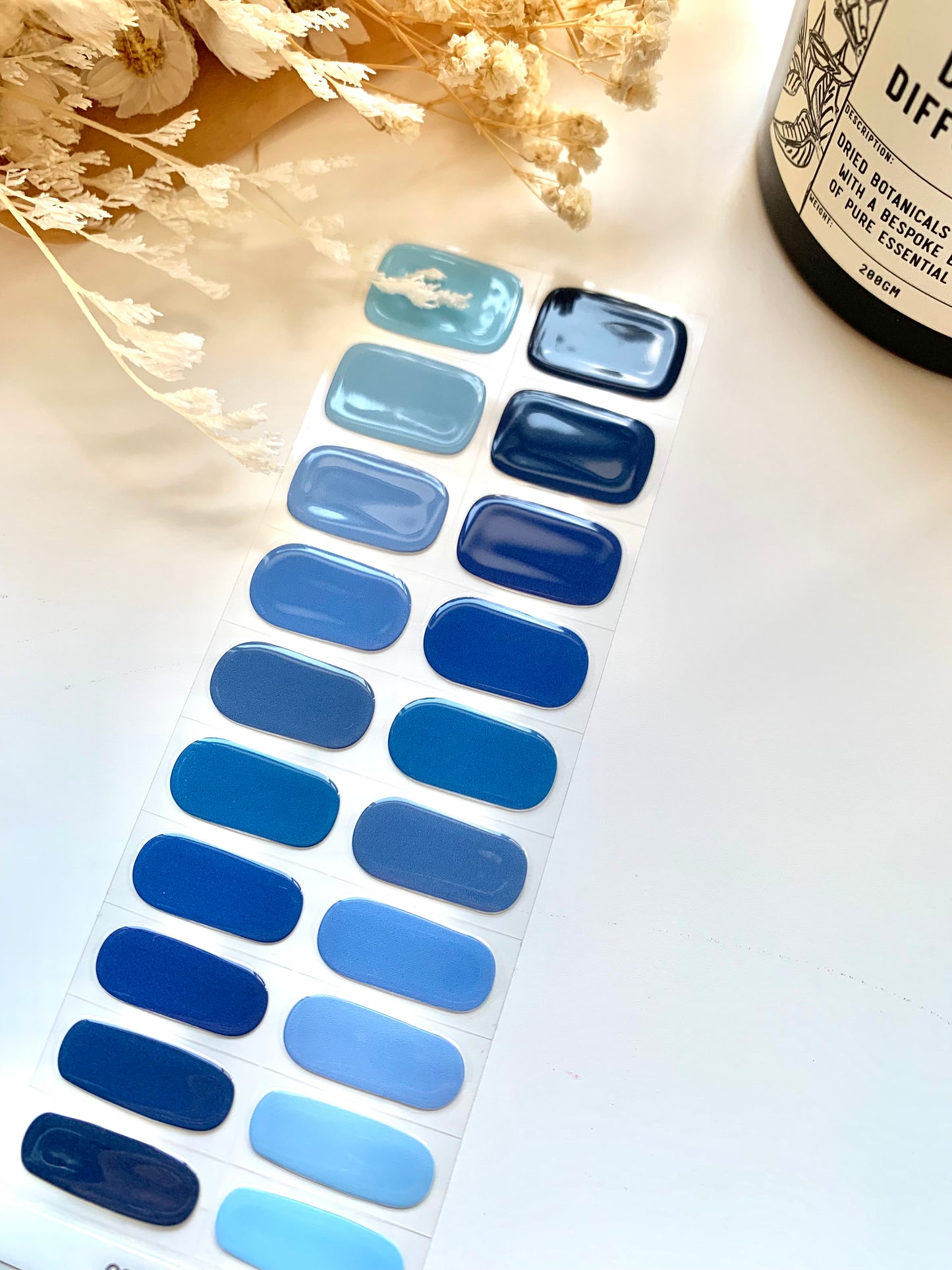 Acqua Blue Semi-Cured Gel Nail Stickers