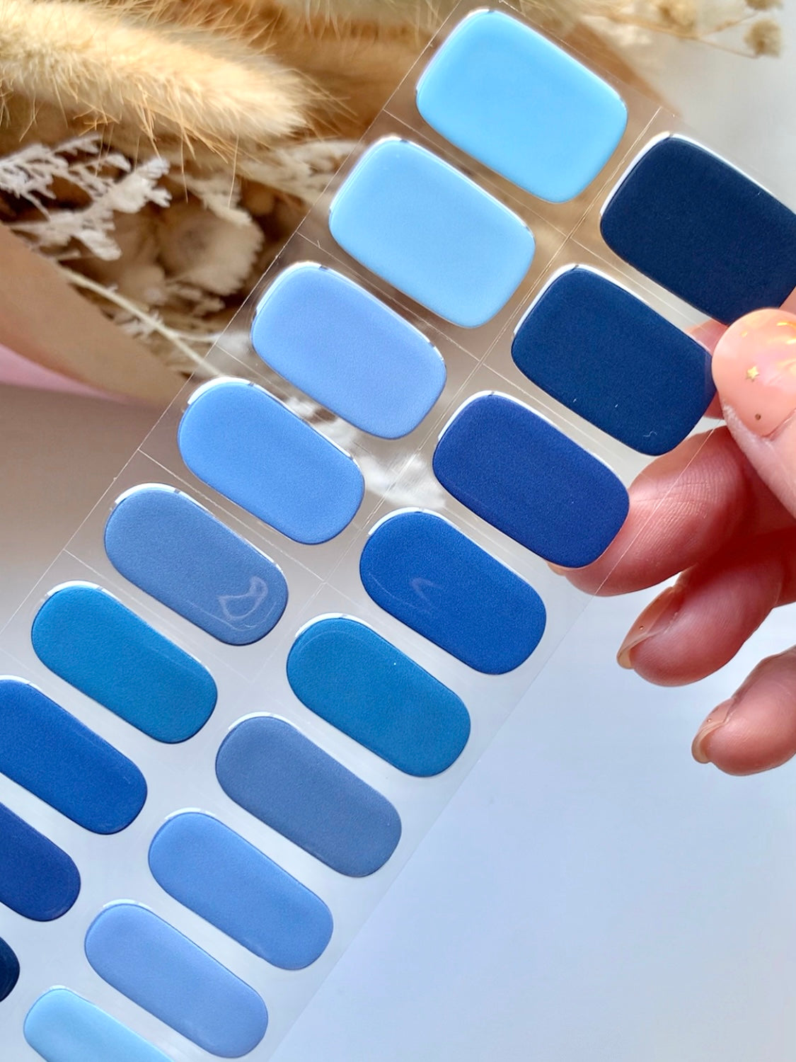 Acqua Blue Semi-Cured Gel Nail Stickers